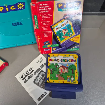LOT 25B: Vintage Sega Pico Video Game Console with Educational Games