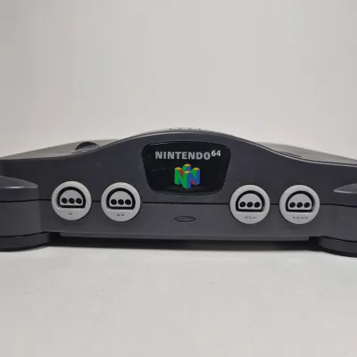 LOT 197Z: Nintendo 64 Console, Controllers, Rumble Packs, Memory Cards in Rolling Storage Cart