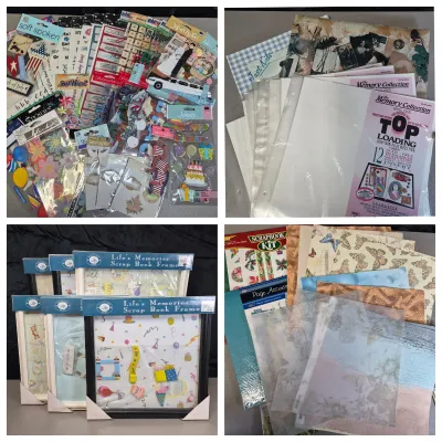 LOT 26B: HUGE Scrapbooking Collection with Stickers, Decals, Memory Frames, Page Accents & More