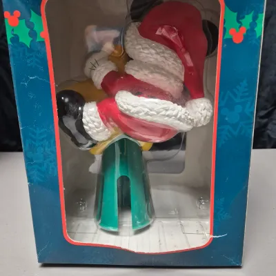 LOT 42B: Golf Mickey Holiday Animation, Animated Snowglobe (NIB) & Mickey Tree Topper (NIB)