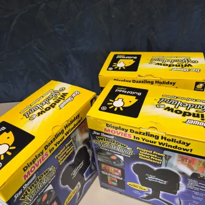 LOT 2B: Set of 3 Sealed Star Shower Window Wonderland Projector Systems