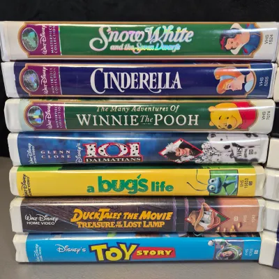 LOT 28B: Vintage Clamshell VHS Collection-Disney, Small Soldiers, Alvin and the Chipmunks & More