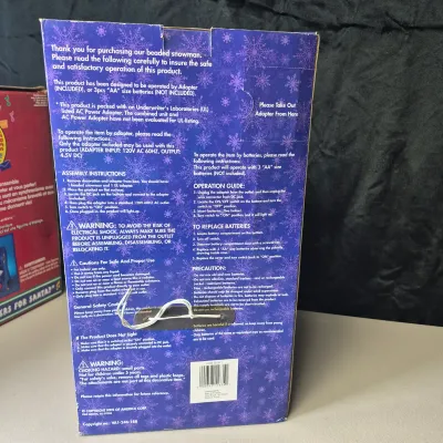 LOT 40B: Vintage Animated Holiday Decor- Mel Box Talking Mailbox, Singing Frosty the Snowman & Color Changing Snowman