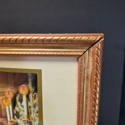 LOT 30B: Mickey and Friends Ballroom 3D Shadowbox Art & "Happiest Celebration on Earth" Special Edition Print with COA
