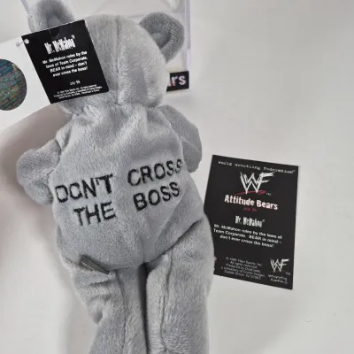 LOT 193Z: Collection of WWF Attitude Bears-Al Snow, Mankind, Mr. McMahon & More