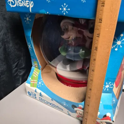 LOT 42B: Golf Mickey Holiday Animation, Animated Snowglobe (NIB) & Mickey Tree Topper (NIB)