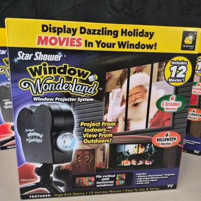 LOT 2B: Set of 3 Sealed Star Shower Window Wonderland Projector Systems