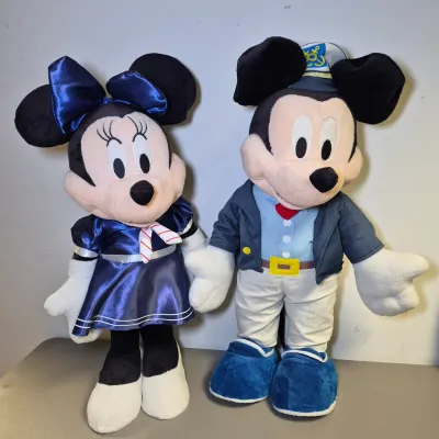 LOT 38B: Plush Sailor Mickey & Minnie Standing Porch Greeters