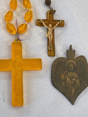 Sale Photo Thumbnail #87: Rosaries, cross necklace & pendant