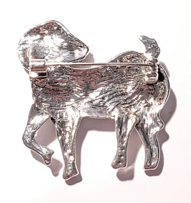 **NEW ARRIVAL** All SILVER COLORED "RAMSHORN" BROOCH (1½" x 1¾") with Dots & Swirls Body a Silver Tone Setting