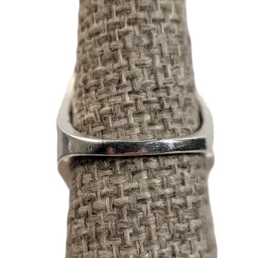 **NEW ARRIVAL** Size 6½ All Silver "Engraved" Colored Long Metal RING with Sun, Moon, Cactus and Trident on a Silver Tone...