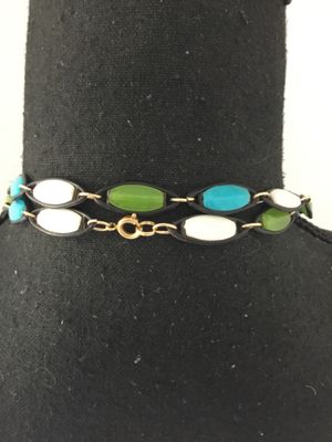 Vintage multicolor type plastic bead necklace