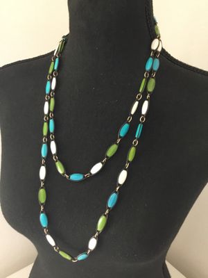 Vintage multicolor type plastic bead necklace