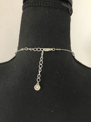 Beautiful statement, necklace, silver toned, signed