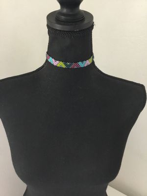 Cute BoHo choker glass bead necklace
