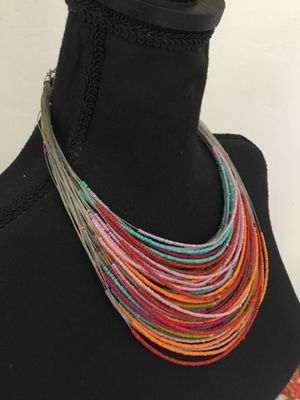 Cute, BoHo multicolored statement necklace