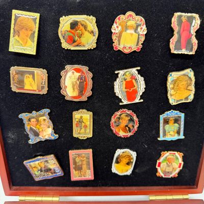 LOT 163: Princess Diana Memorabilia - Commemorative Plate - Pin Collection and More