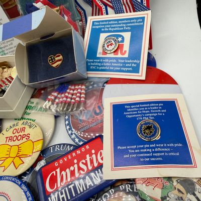 LOT 85: Big Lot of Political Pins. Buttons and More