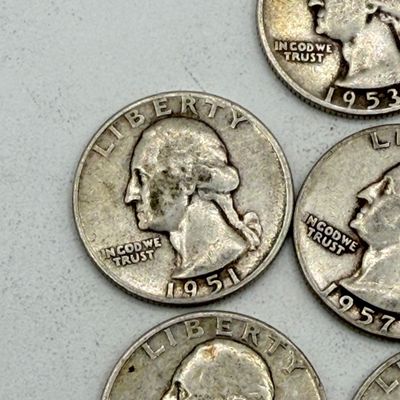 LOT 172: 1950s US Quarters (11) - 90% Silver
