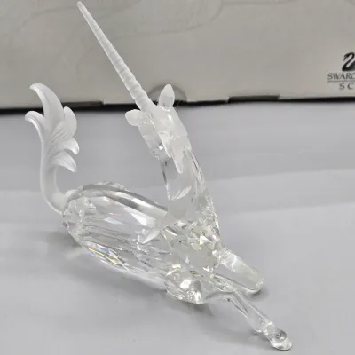 LOT 129: Retired Swarovski Austrian Crystal Unicorn Figurine w/ Box