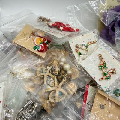LOT 89: Big Costume Jewelry Collection - Holiday Novelties and More