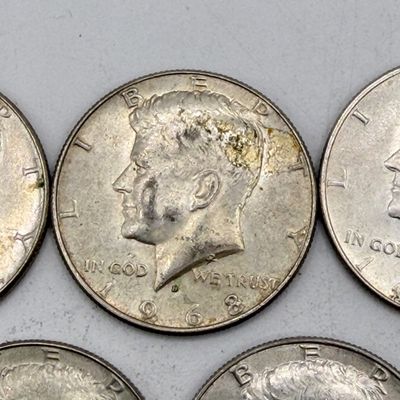 LOT 171: Kennedy Half Dollar Coins (11) - 1968 - 1969 - 40% Silver