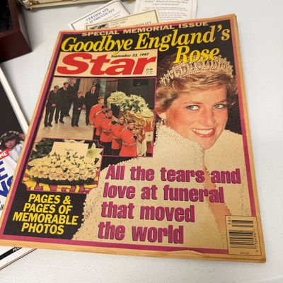 LOT 163: Princess Diana Memorabilia - Commemorative Plate - Pin Collection and More