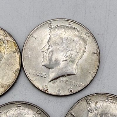 LOT 171: Kennedy Half Dollar Coins (11) - 1968 - 1969 - 40% Silver