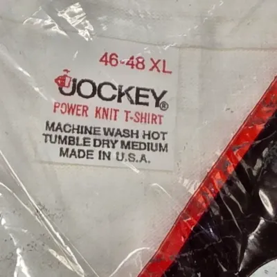 LOT 57: Multiple Packages of Jockey Elance Men’s Tube Bikini Underwear Sizes Medium, Large, & XL and Classic Tshirts/ NIP