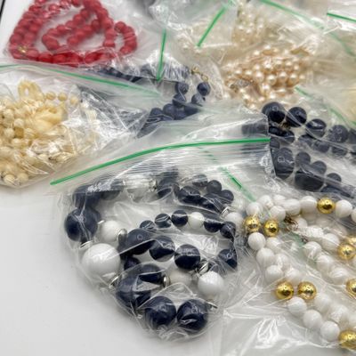 LOT 91: Big Lot of Beaded Necklaces and Craft / Repair Jewelry