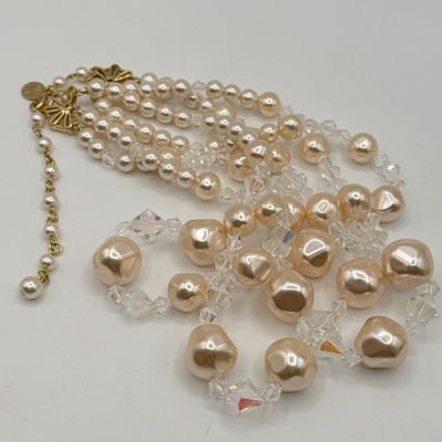 LOT 82: Isaac Mizrahi Live Earrings and Two Necklaces (18" and 40")