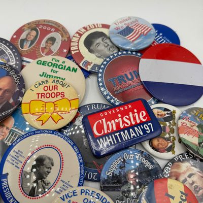 LOT 85: Big Lot of Political Pins. Buttons and More