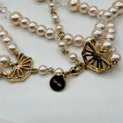 LOT 82: Isaac Mizrahi Live Earrings and Two Necklaces (18" and 40")