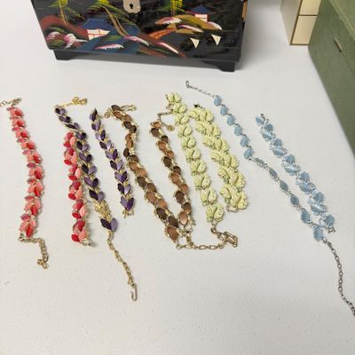 LOT 164: Vintage Jewelry Boxes with Costume Jewelry Collection Plus Craft / Repair Items