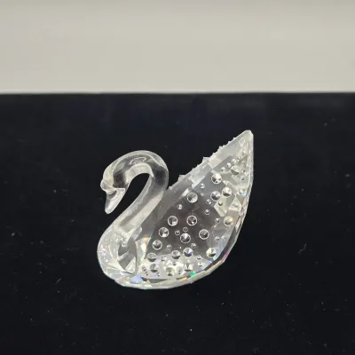 LOT 139: Vintage Swarovski SCS Crystal Ball Paperweight w/Original Box, 2000 Annual Edition Columbine Plaque in Original Box, Centenary...