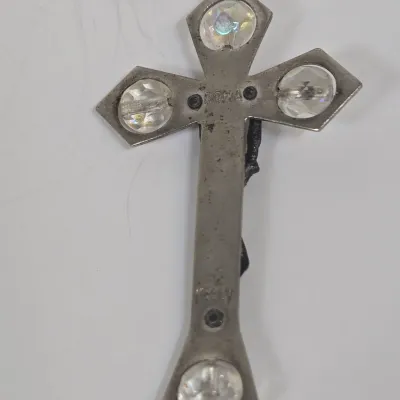 LOT 52: Statue Depicting the Infant Jesus of Prague, Multiple Scapulars, Italian-made Crucifix Pendant, and More