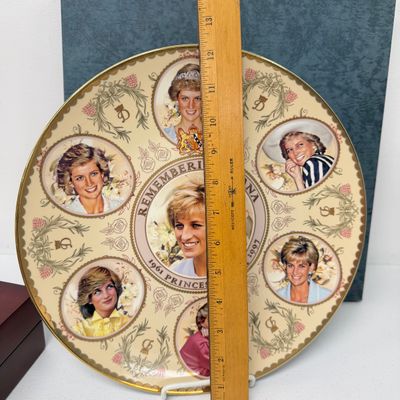 LOT 163: Princess Diana Memorabilia - Commemorative Plate - Pin Collection and More