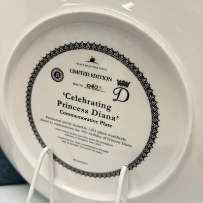 LOT 163: Princess Diana Memorabilia - Commemorative Plate - Pin Collection and More