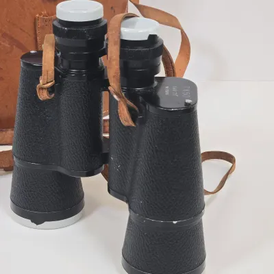 LOT 60: Vintage Amico 7x50 Coated Lens Binoculars with Leather Case