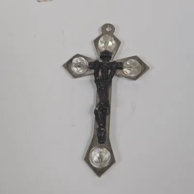 LOT 52: Statue Depicting the Infant Jesus of Prague, Multiple Scapulars, Italian-made Crucifix Pendant, and More