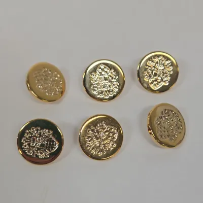 LOT 44: Multiple Sets of Vintage Gold-tone Crest Buttons and More