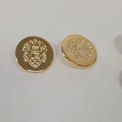 LOT 44: Multiple Sets of Vintage Gold-tone Crest Buttons and More