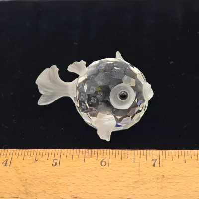 LOT 137: Vintage Retired Swarovski Crystal Blowfish, Seal, Miniature Drake, and Starfish Figurines