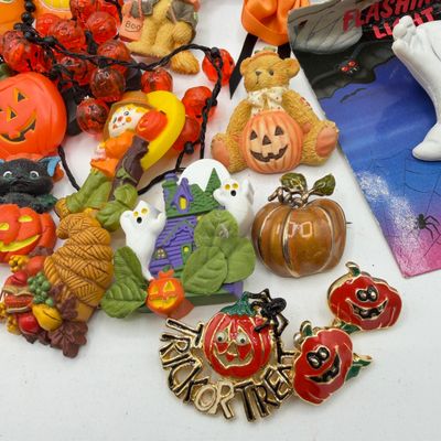 LOT 87: Collection of Holiday Pins, Earrings and More