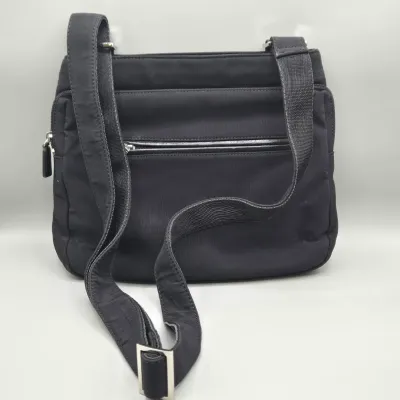 LOT 145: Black Nylon Crossbody Shoulder Bag with an Adjustable Strap by Hobo International