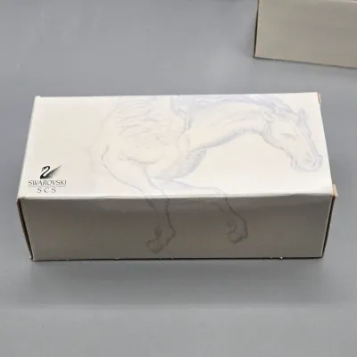 LOT 131: Swarovski Crystal Unicorn Display Stand, Collector's Display Base, and More