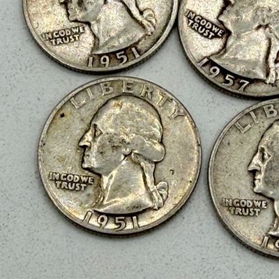 LOT 172: 1950s US Quarters (11) - 90% Silver