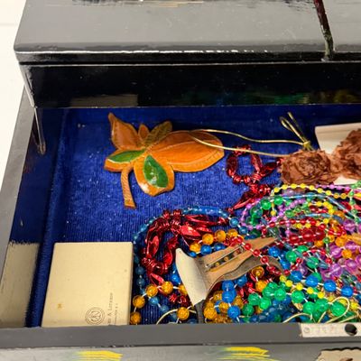LOT 164: Vintage Jewelry Boxes with Costume Jewelry Collection Plus Craft / Repair Items