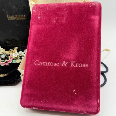 LOT 88: Costume Jewelry Collection - Camrose & Kross Jackie Kennedy Faux Pearls, Joan Rivers Statement Necklace and More