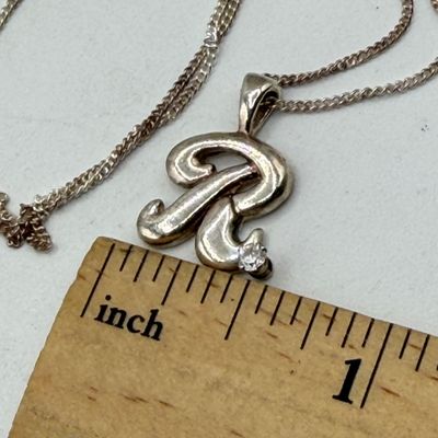 LOT 161: Sterling Silver Jewelry - Tennis Bracelet, Necklace w/ Pendant, Gold Vermeil Chain - 18.6 gtw